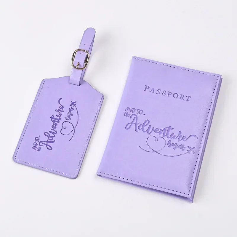 Passport Holder Rfid - New Purple PU Leather Passport Holder