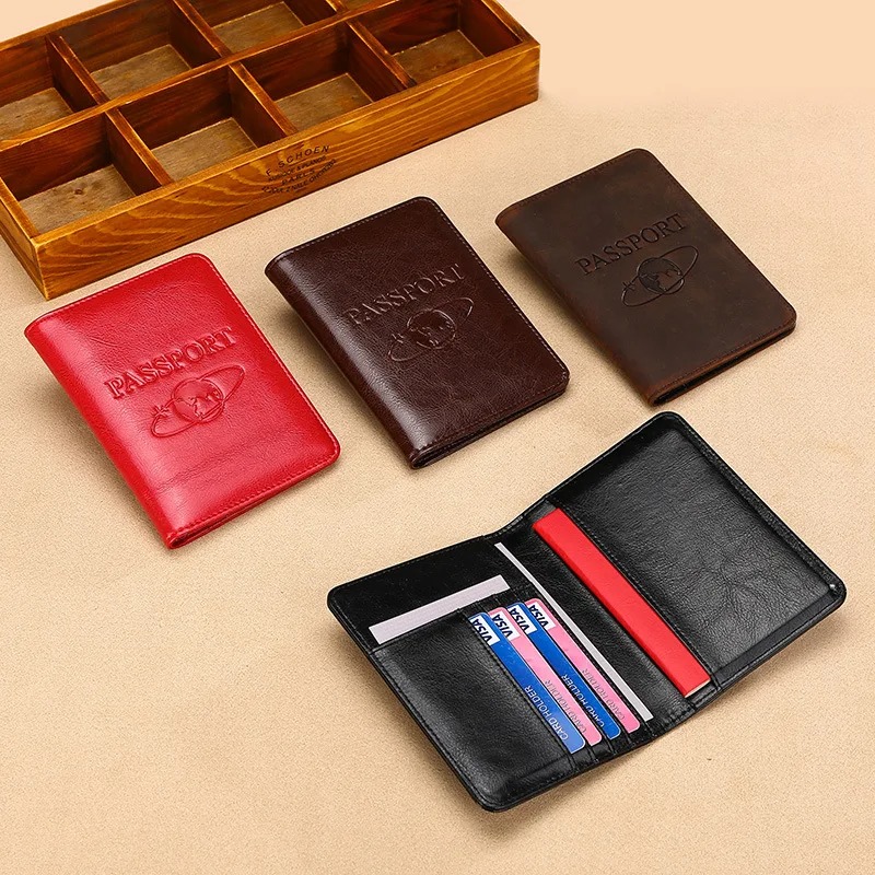 Unisex Genuine Leather Passpor - Passport Holder Rfid recension och pris