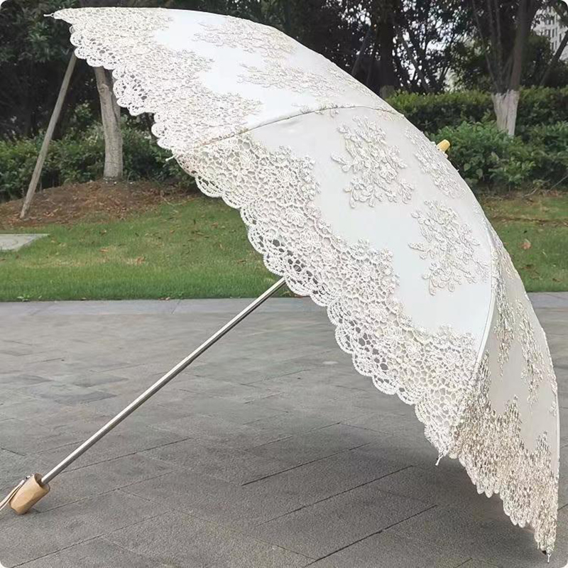 2 3 Fold Luxury Women Lace Umb - Travel Umbrella Compact recension och pris