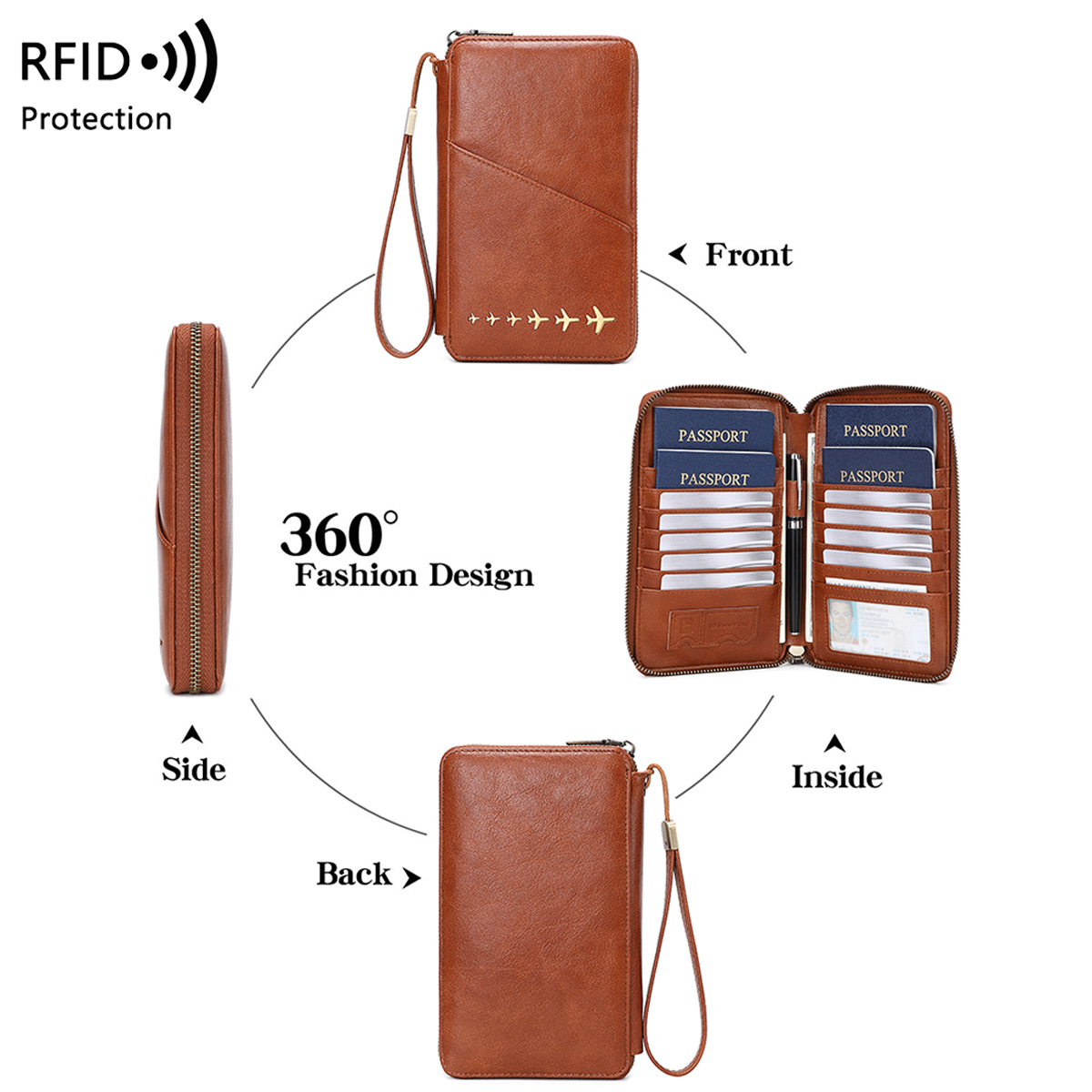 Trendy Airplane Design RFID Bl - Passport Holder Rfid recension och pris
