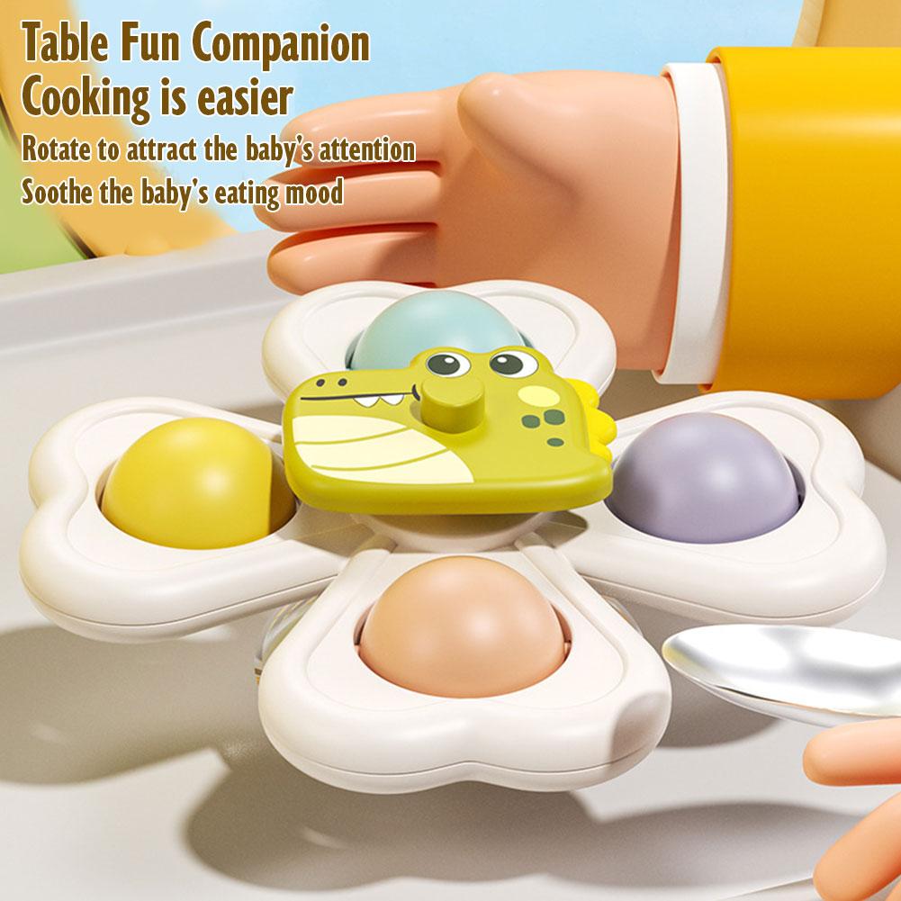 3PCS Suction Cup Rotating Toy  - Travel Accessories For Baby recension och pris