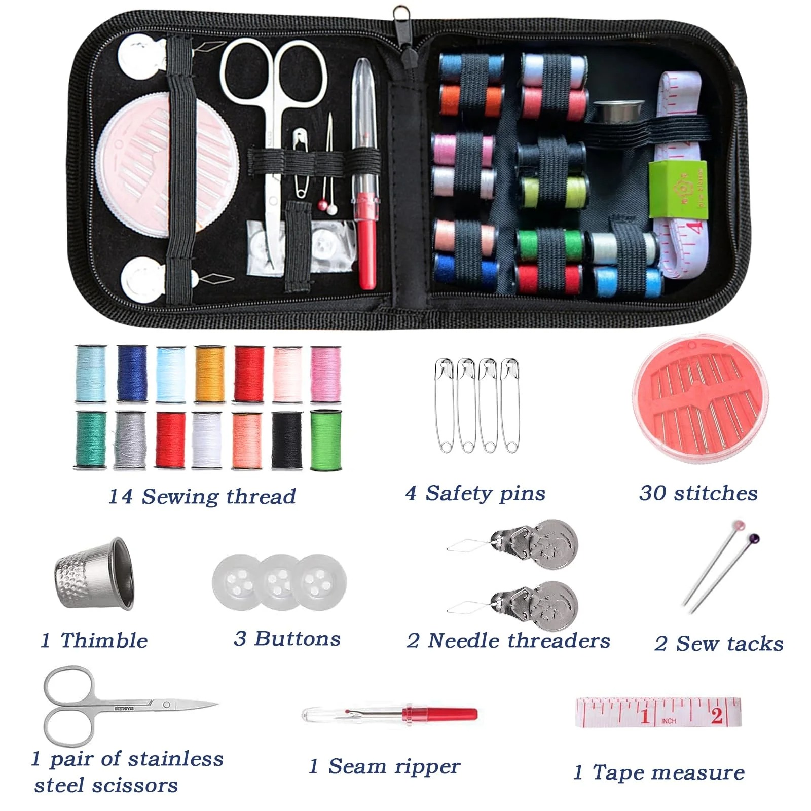 Travel Sewing Kit, 59-Piece Po - Travel Accessories To Sew recension och pris