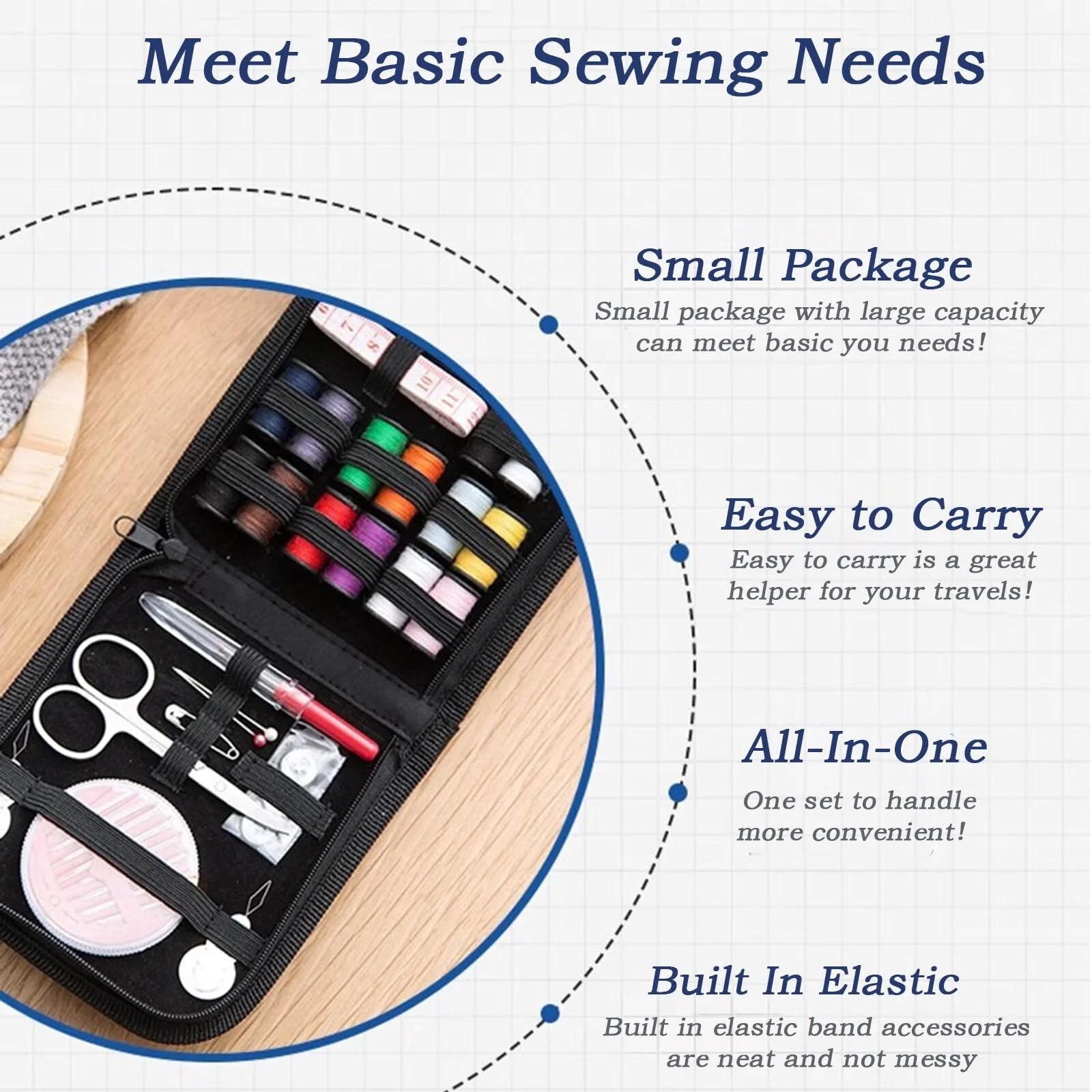 Travel Sewing Kit, 59-Piece Po - Travel Accessories To Sew recension och pris