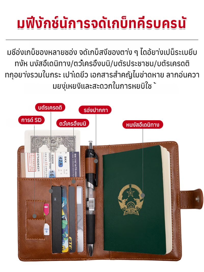 Multifunctional Travel Wallet  - Travel Accessories Passport Holder recension och pris