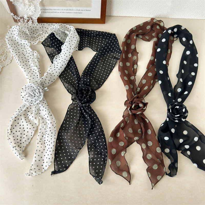 Polka Dot Fabric Hair Tie With - Travel Accessories For Young Women recension och pris