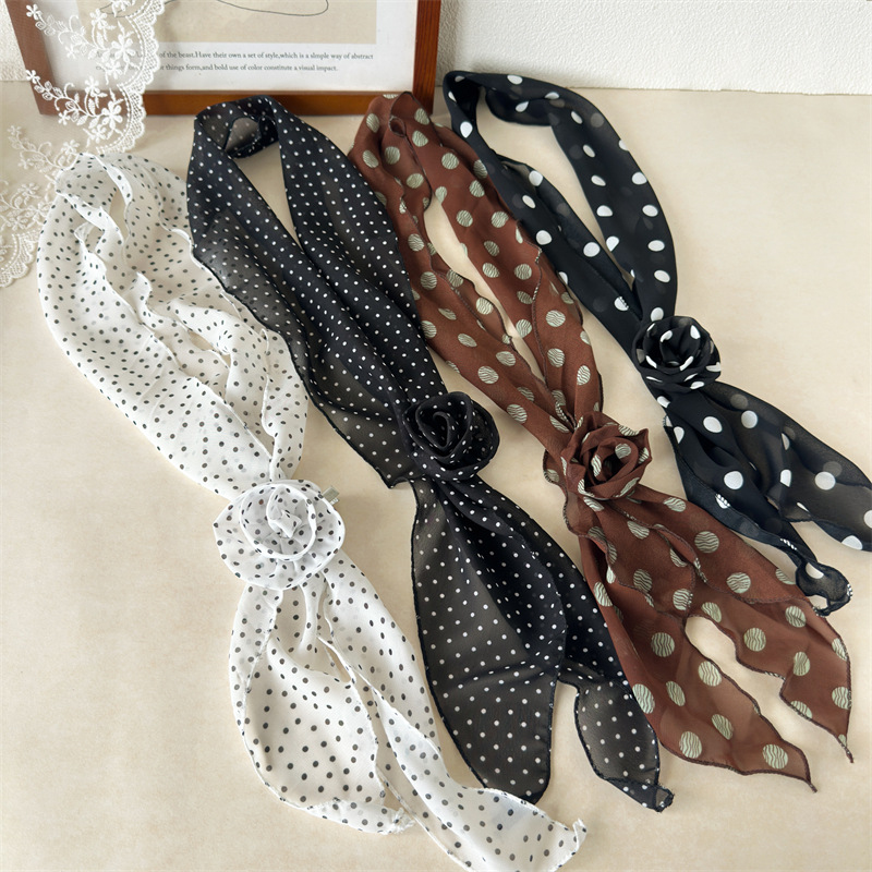 Polka Dot Fabric Hair Tie With - Travel Accessories For Young Women recension och pris