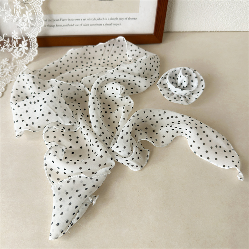 Polka Dot Fabric Hair Tie With - Travel Accessories For Young Women recension och pris