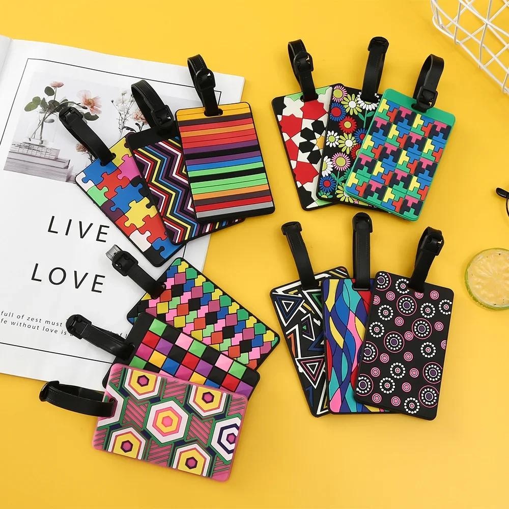 1PCS Geometric Luggage Tags Su - Travel Accessories Unique recension och pris