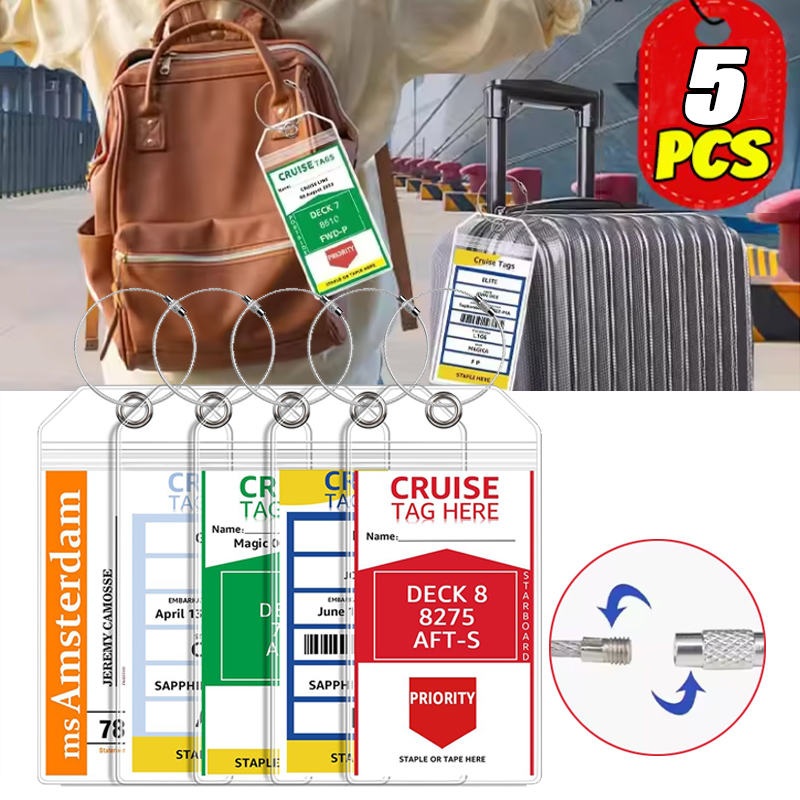 5Pcs Transparent Cruise Luggag - Travel Accessories Unique recension och pris
