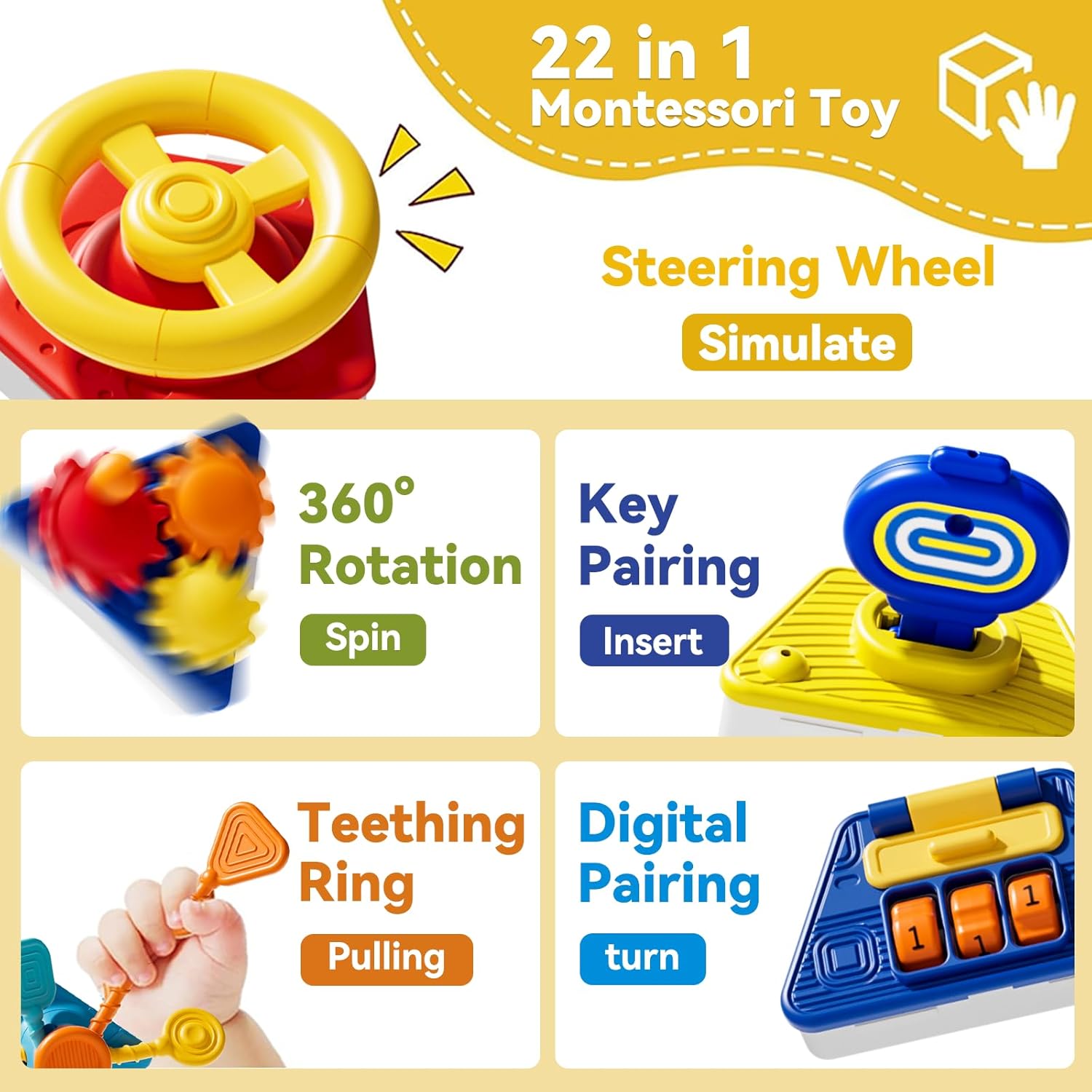 Baby Busy Board Activity Cube  - Travel Accessories For Baby recension och pris