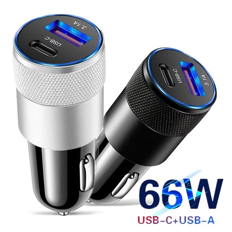 66W USB Car Charger Type C Fas - Travel Plug Type C recension och pris