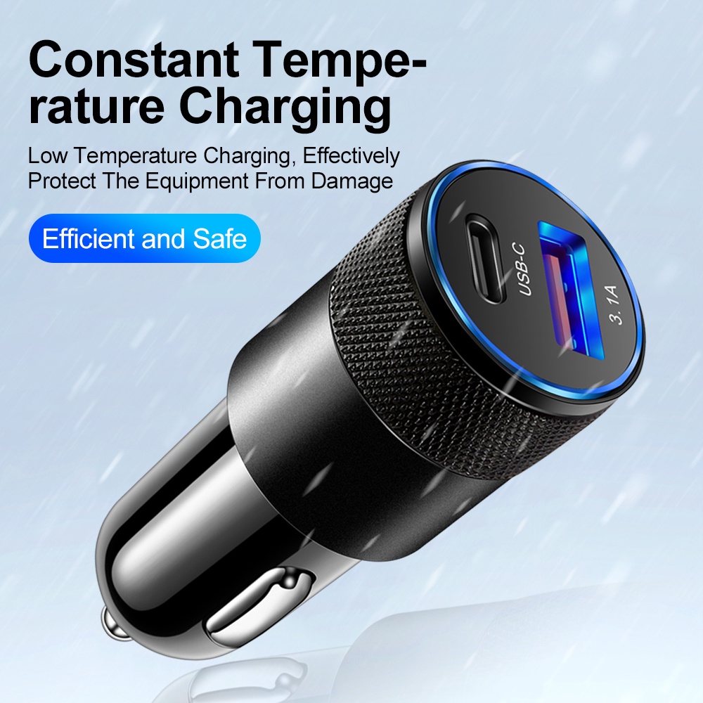66W USB Car Charger Type C Fas - Travel Plug Type C recension och pris