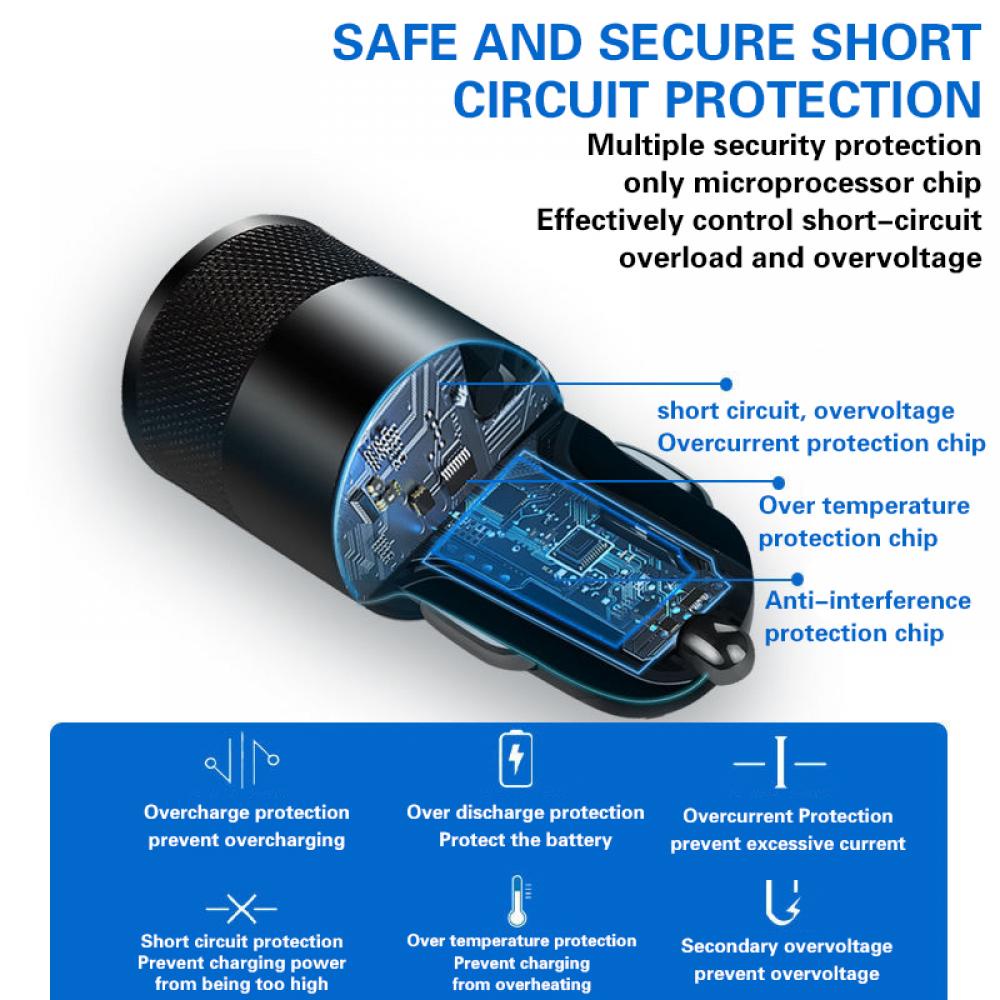 66W USB Car Charger Type C Fas - Travel Plug Type C recension och pris