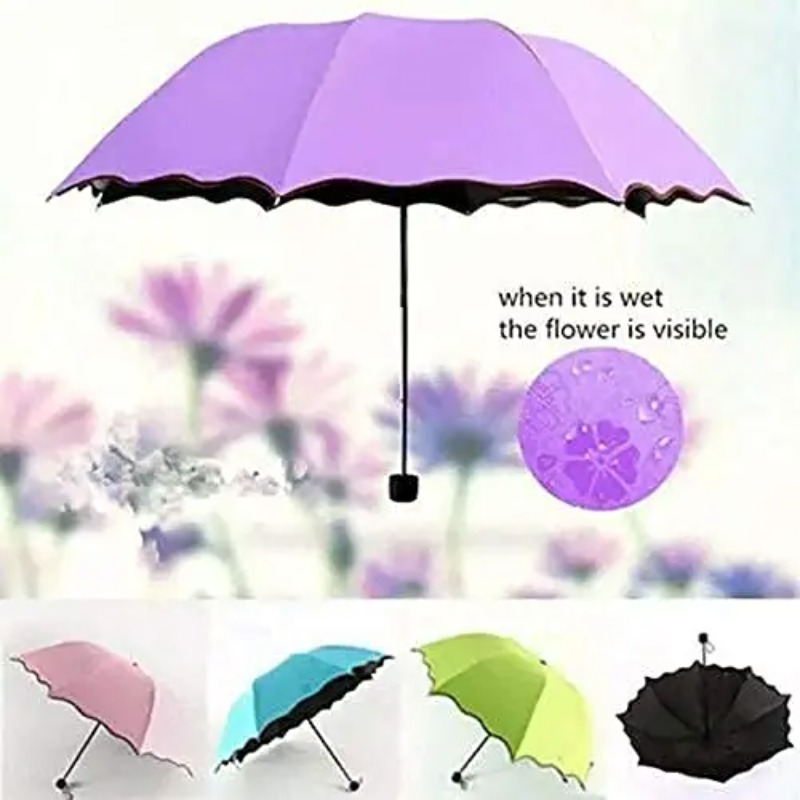 Magic Flower 3 Fold Umbrella R - Travel Umbrella Compact recension och pris