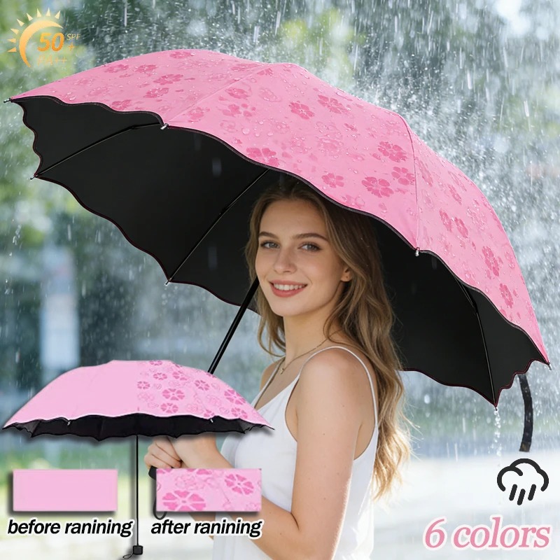 Magic Flower 3 Fold Umbrella R - Travel Umbrella Compact recension och pris