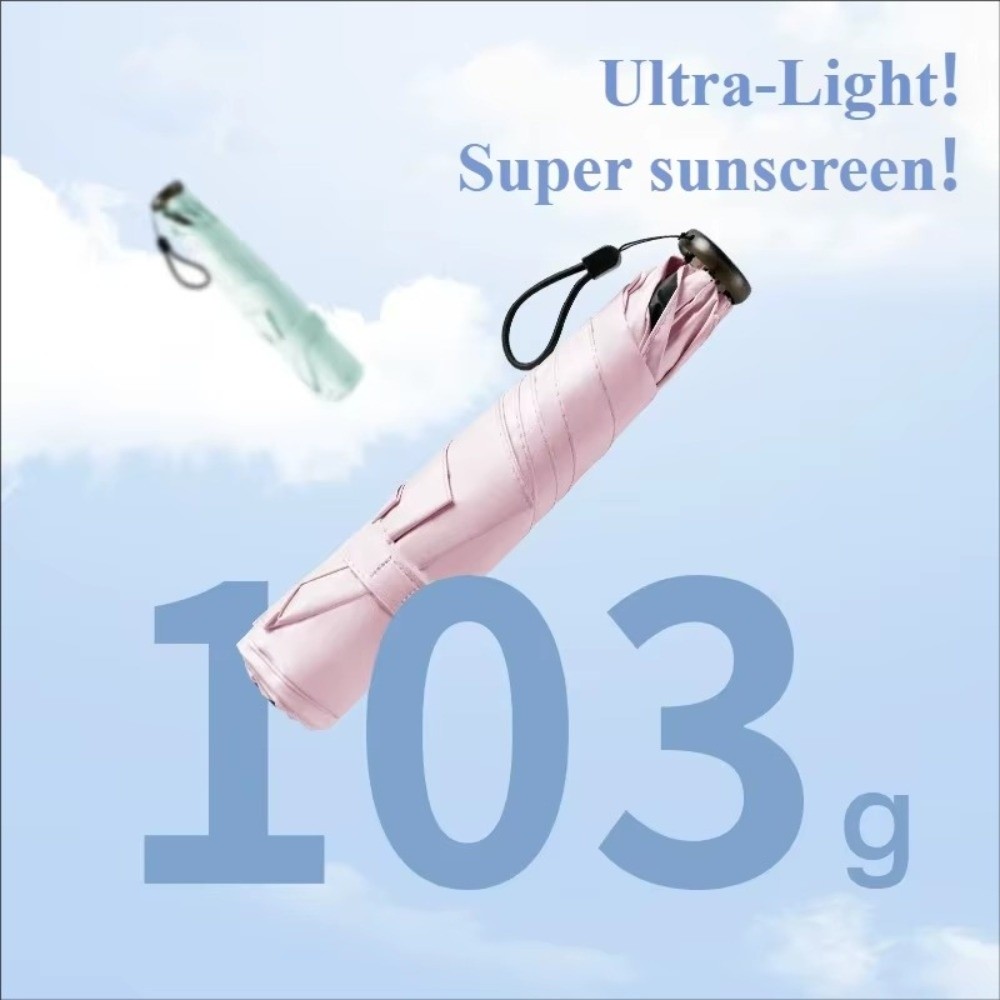 New Foldable Manual Sun Umbrel - Travel Umbrella Compact recension och pris
