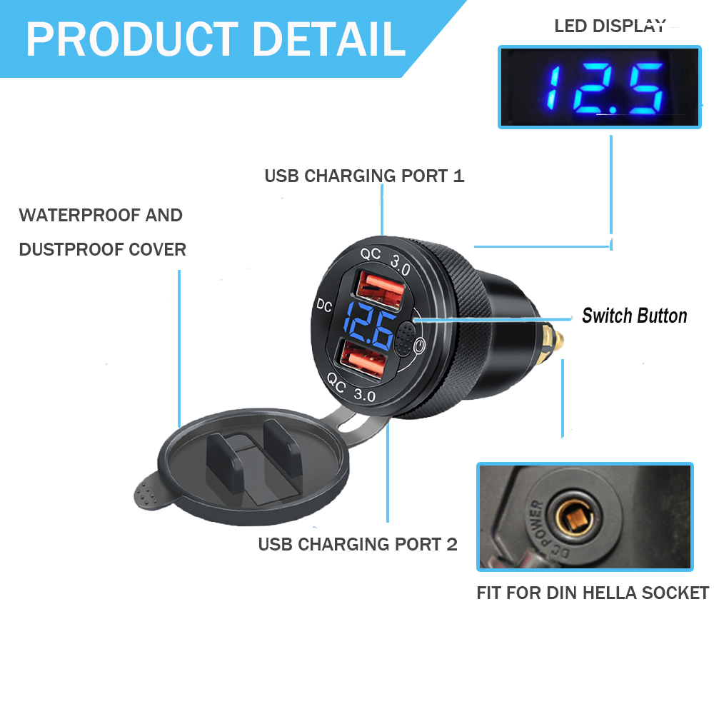 Quick Charge 3.0 Dual USB Char - Travel Plug Type C recension och pris
