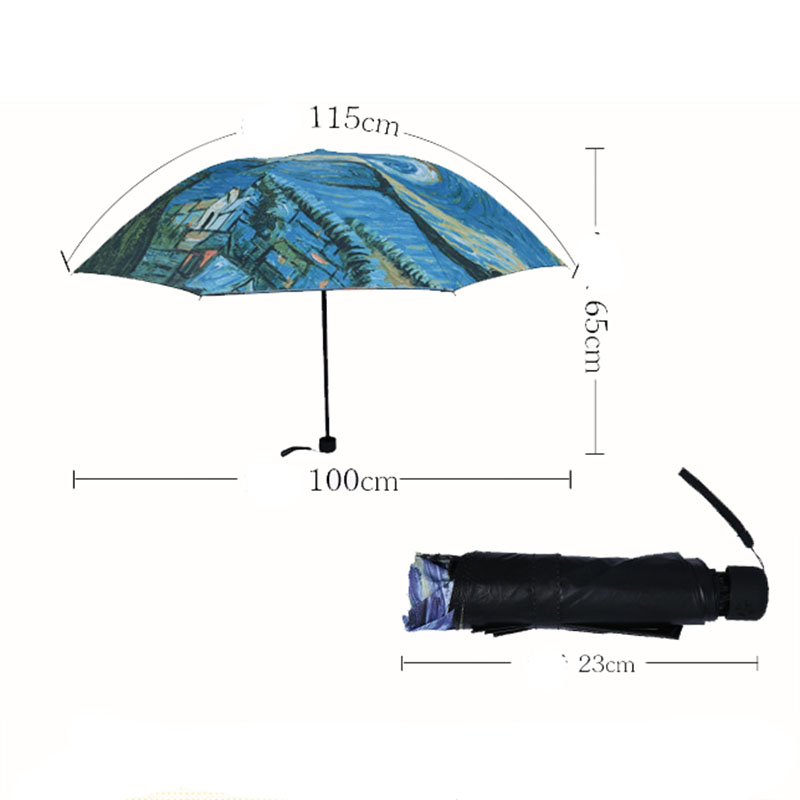 Van Gogh Oil Painting Umbrella - Travel Umbrella Compact recension och pris