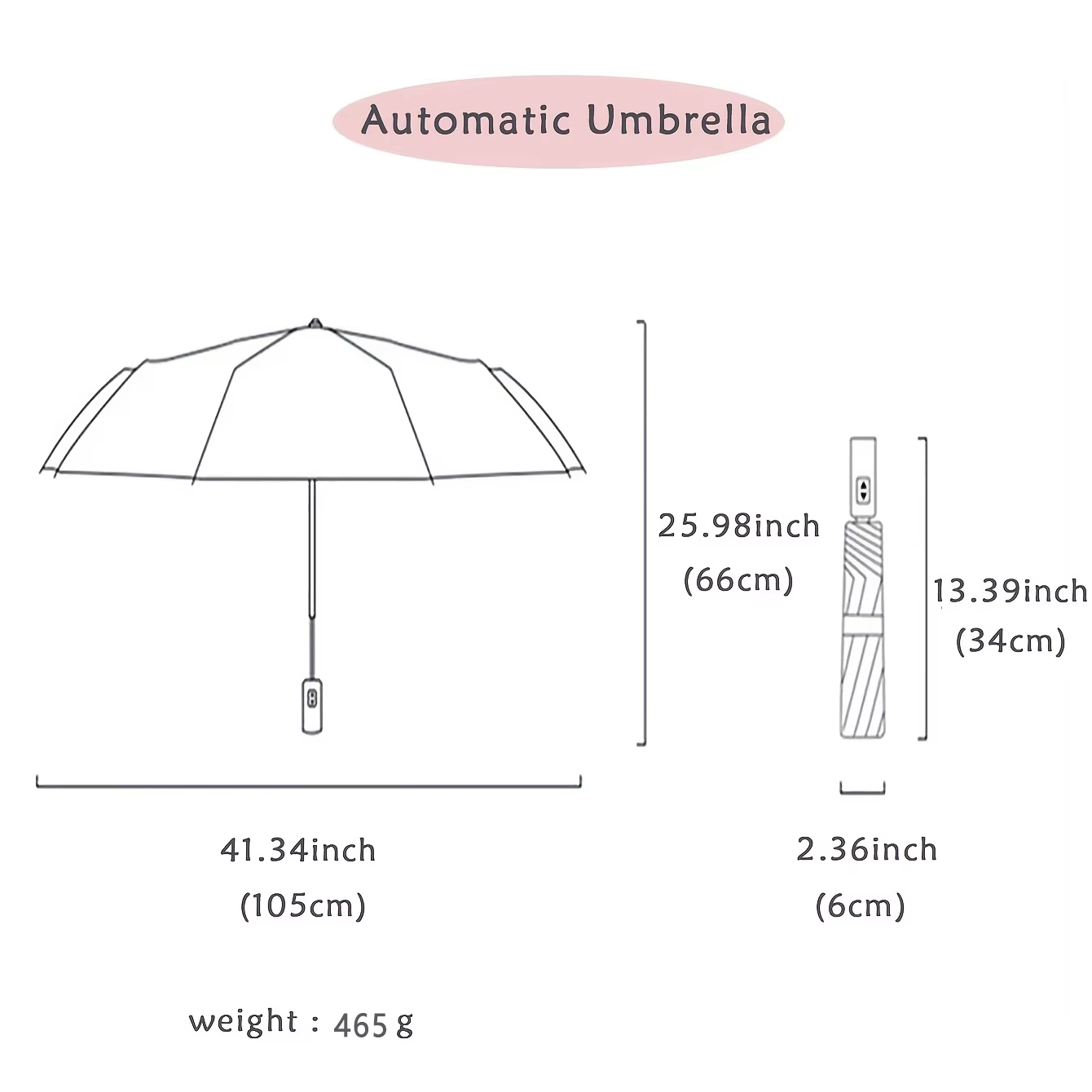 Travel Umbrella Compact Collap - Travel Umbrella Compact recension och pris