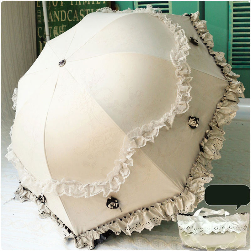 Women Strong Windproof Flower  - Travel Umbrella Compact recension och pris