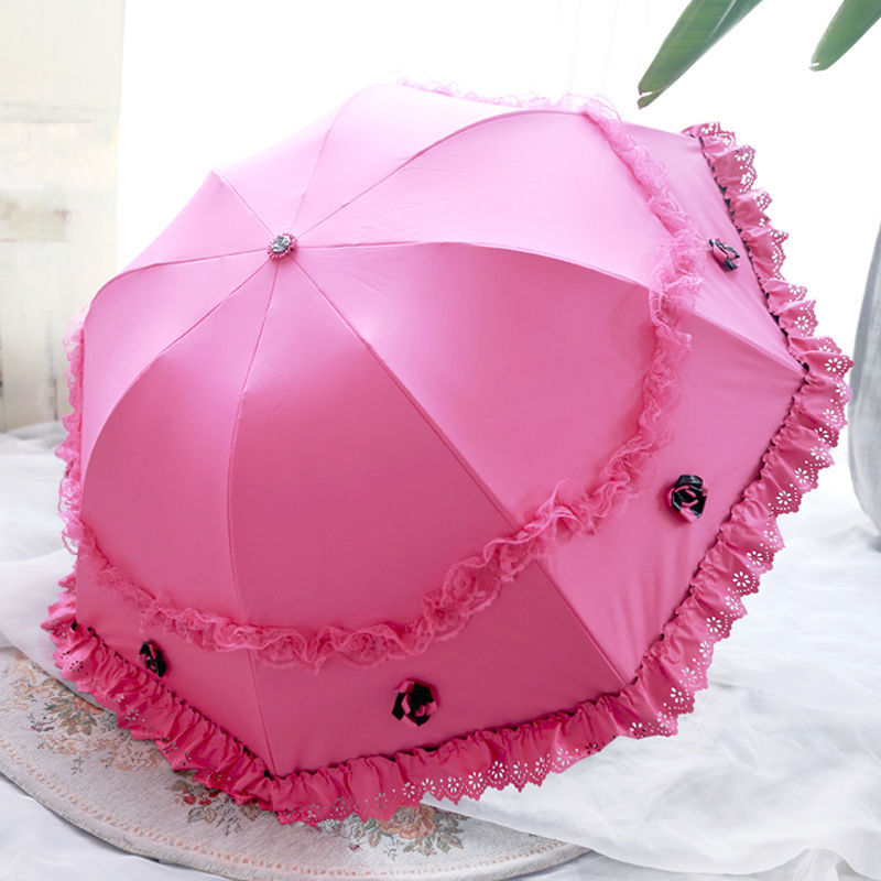 Women Strong Windproof Flower  - Travel Umbrella Compact recension och pris