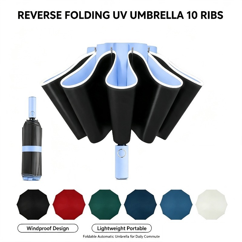 Automatic UV Protection Umbrel - Travel Umbrella Compact recension och pris