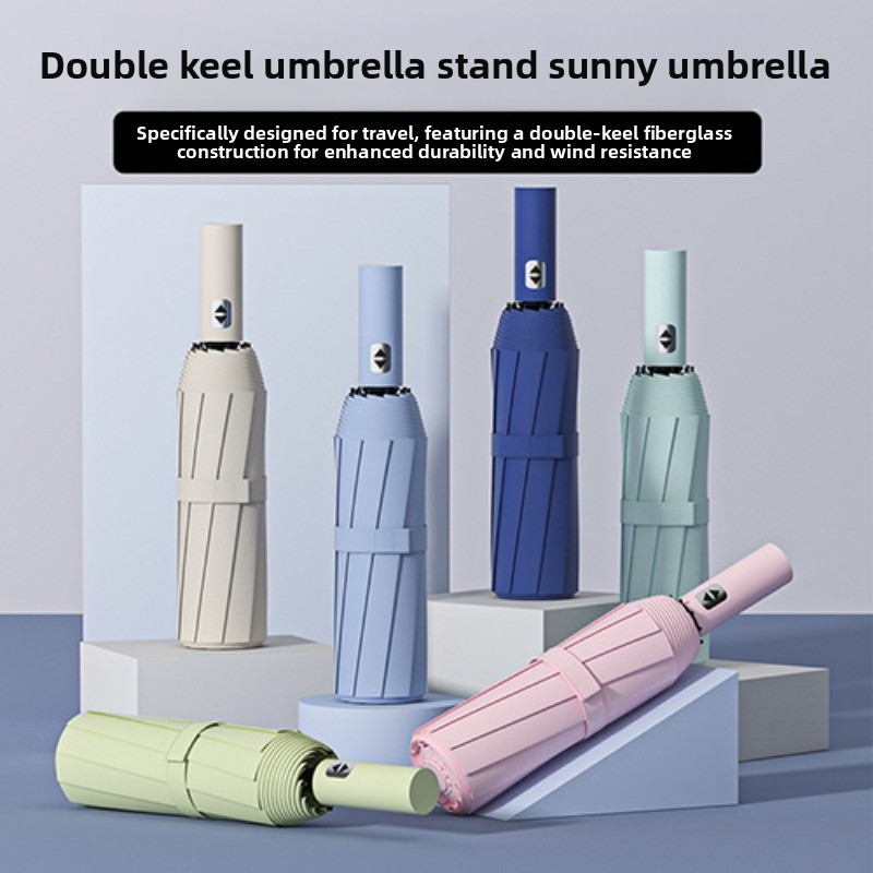 Automatic UV Protection Umbrel - Travel Umbrella Compact recension och pris