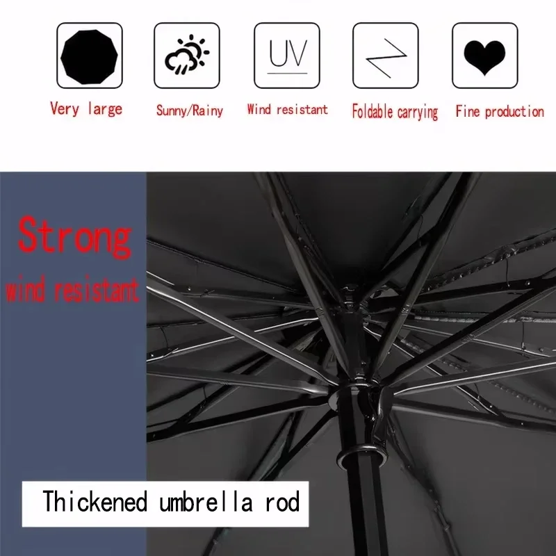 130cm Extra-large Folding Umbr - Travel Umbrella Compact recension och pris
