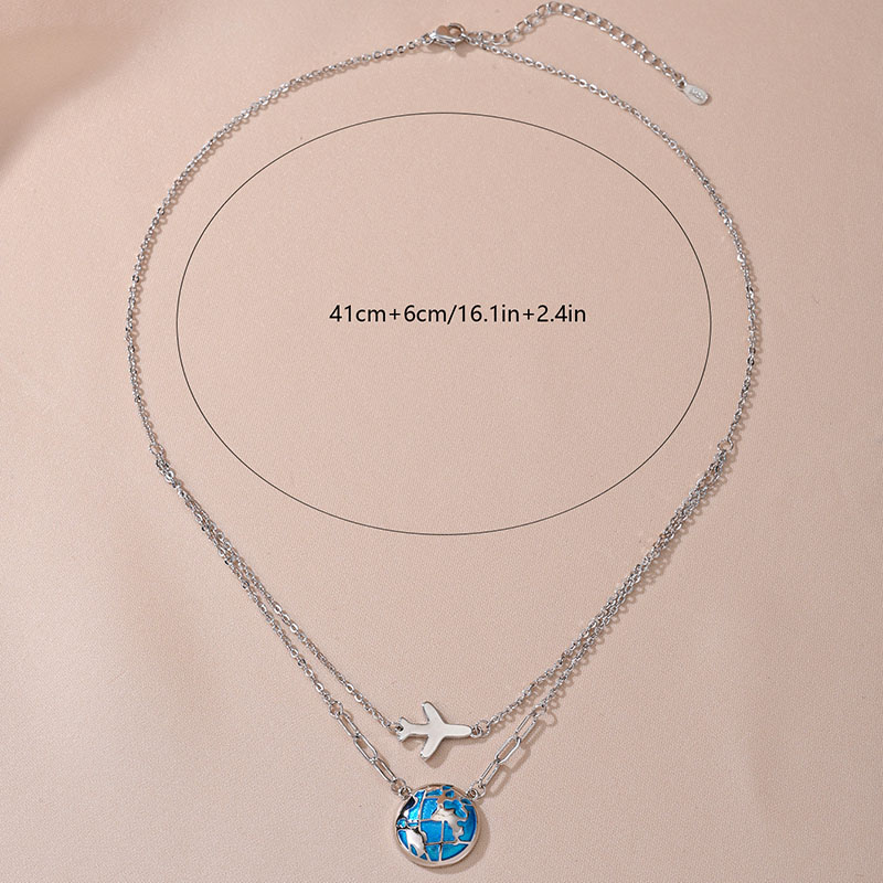 Fashion Double Chain Globe Air - Travel Accessories Gifts For Women recension och pris