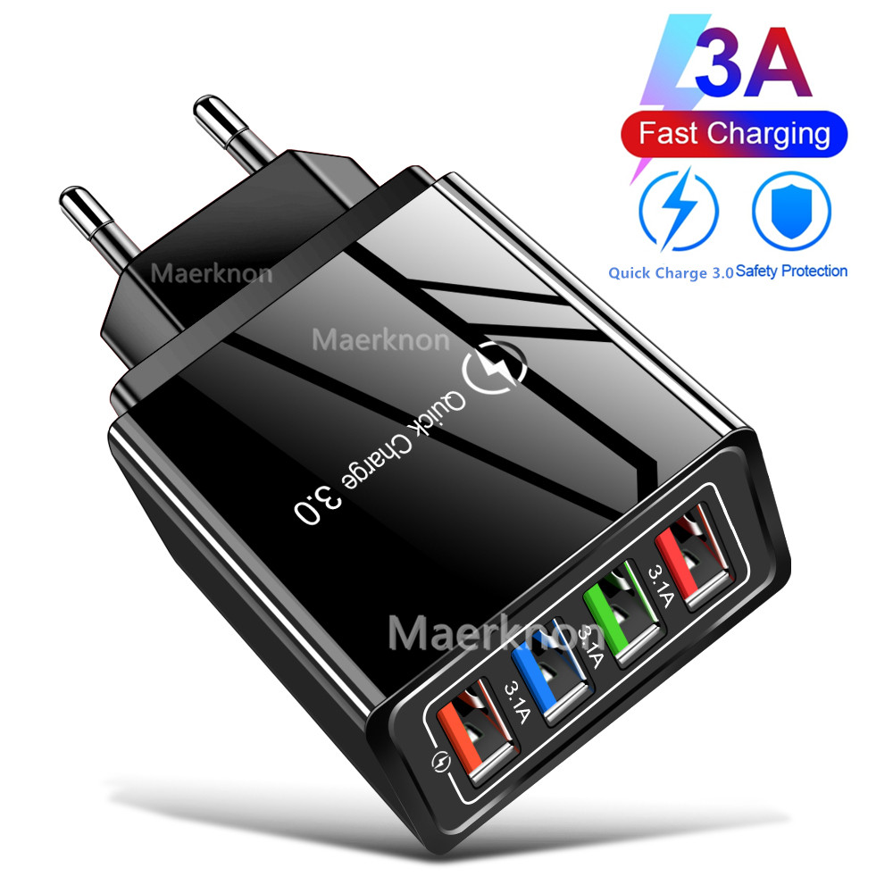 4 USB Fast Charging Head EU/US - Travel Accessories Inc recension och pris
