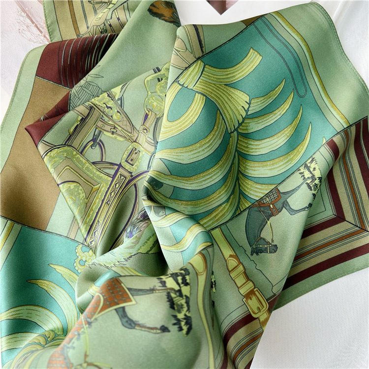 65CM Green Silk Scarf Luxury D - Travel Accessories Bag For Women recension och pris