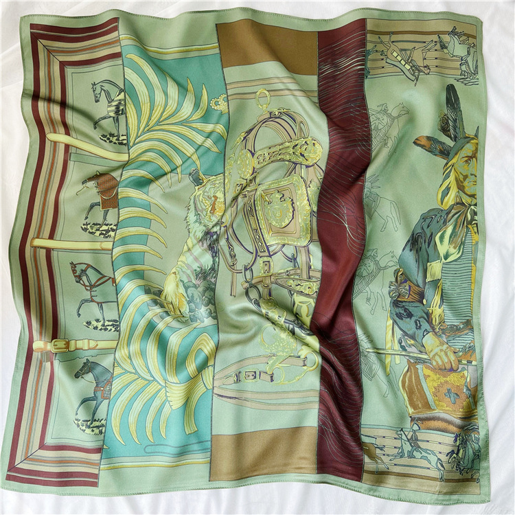 65CM Green Silk Scarf Luxury D - Travel Accessories Bag For Women recension och pris