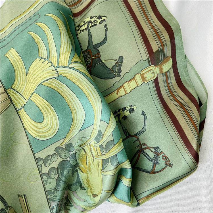65CM Green Silk Scarf Luxury D - Travel Accessories Bag For Women recension och pris