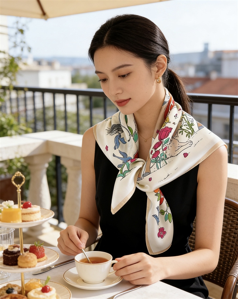Horse Silk Scarf Women Spring  - Travel Accessories Bag For Women recension och pris