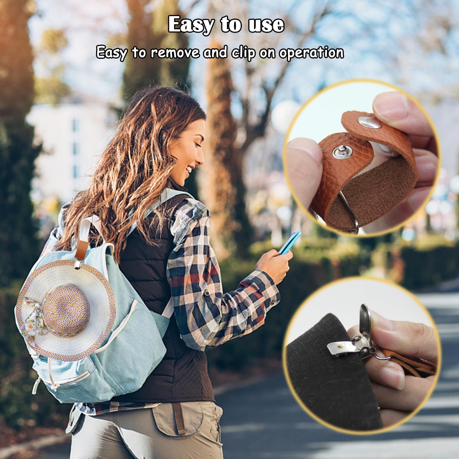 PU Leather Hat Clip for Travel - Travel Accessories Bag For Women recension och pris
