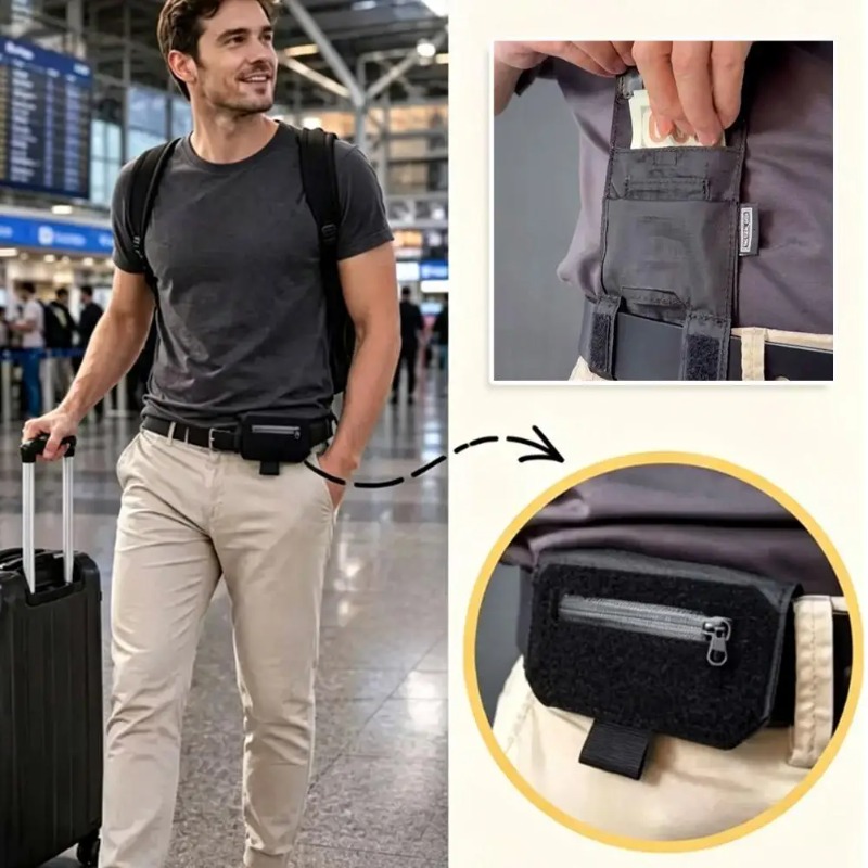 Portable Waist Belt Wallet,Men - Passport Holder Rfid recension och pris
