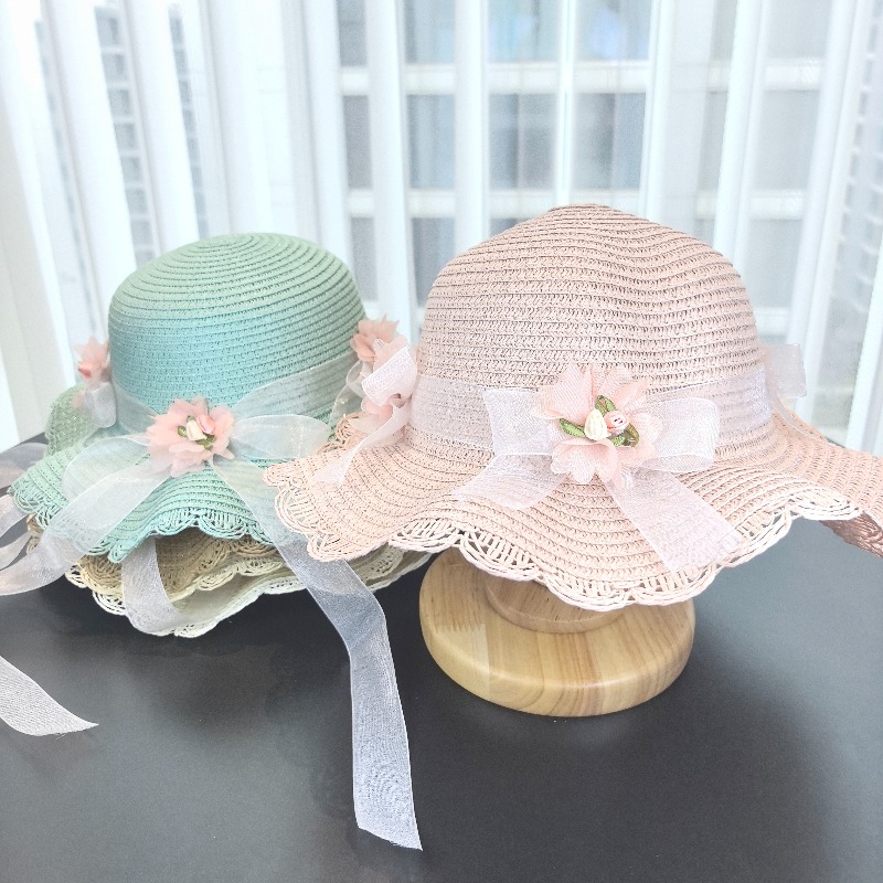 Girls 2pcs Straw Hat Solid Col - Travel Accessories For 4 Year Old recension och pris